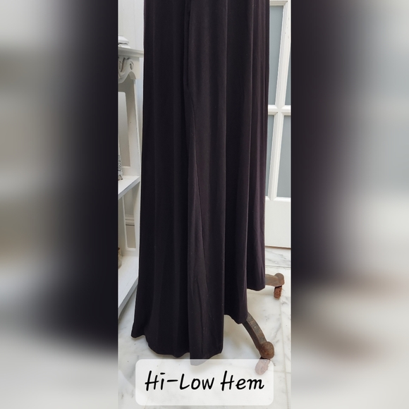 Sleeveless Black Hi-Low Hem Maxi Dress EUC - Picture 4 of 9